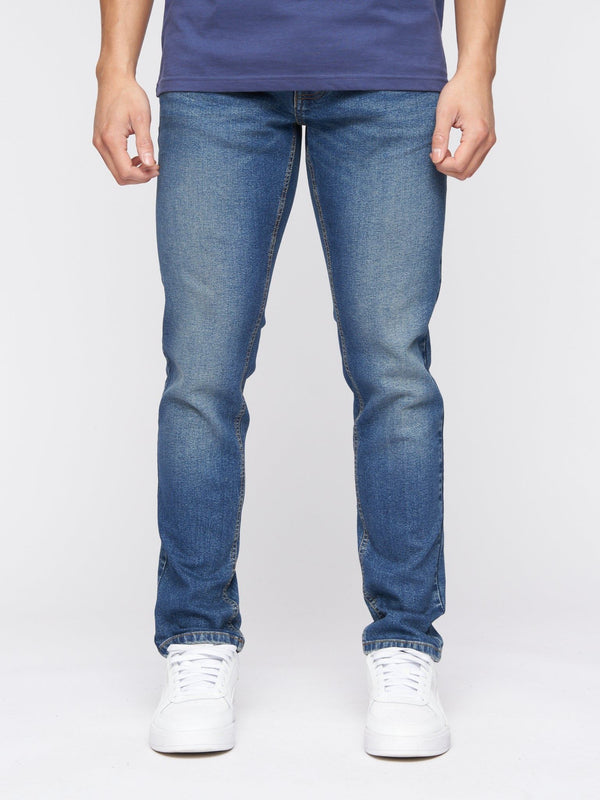 Crosshatch Buraca Slim Fit Denim Jeans Stone Wash