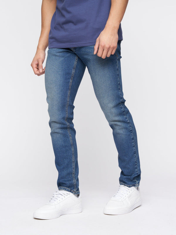 Crosshatch Buraca Slim Fit Denim Jeans Stone Wash
