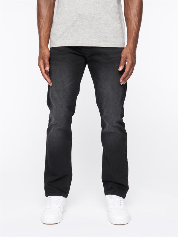 Crosshatch Cadman Straight Jeans Black Wash