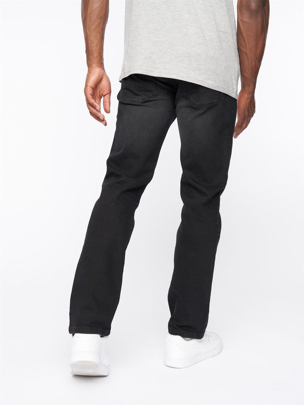 Crosshatch Cadman Straight Jeans Black Wash