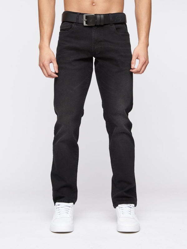 crosshatch Cadman Straight Jeans Black Wash