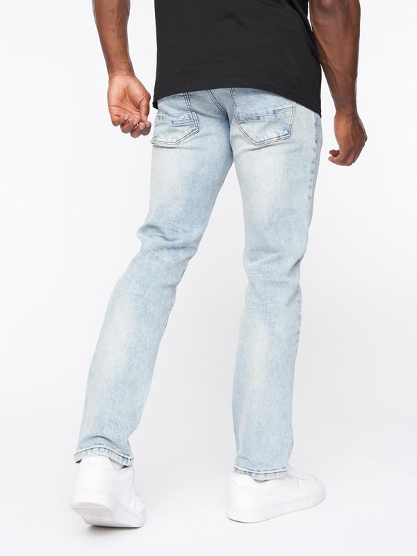 Crosshatch Cadman Straight Jeans Light Wash