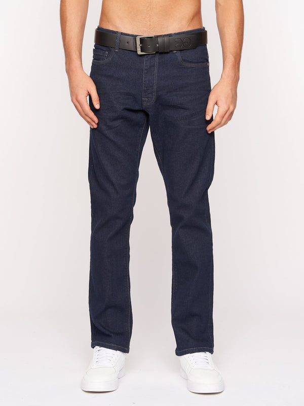 Crosshatch Cadman Straight Jeans Raw Wash