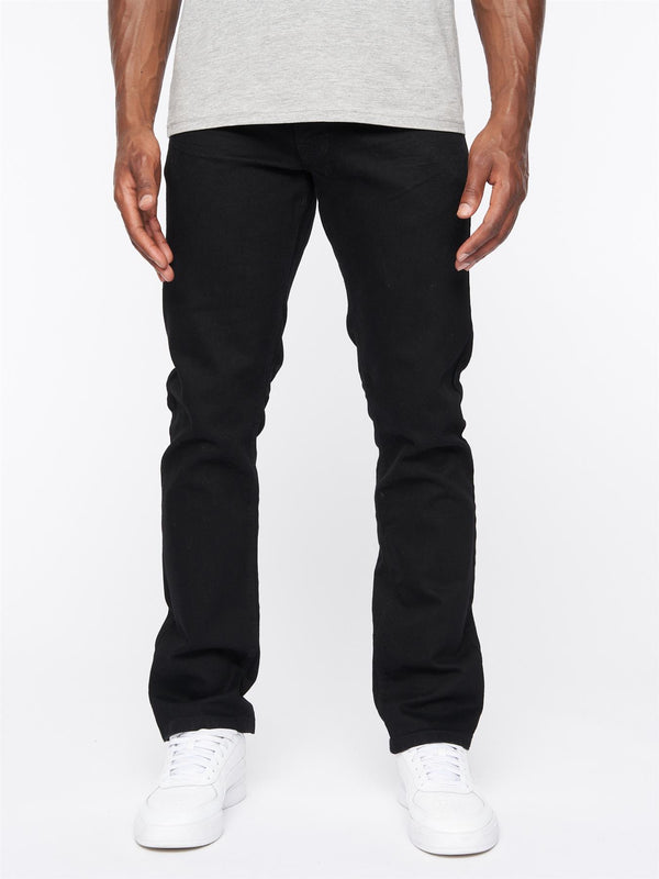Crosshatch Cadman Straight Jeans Solid Black