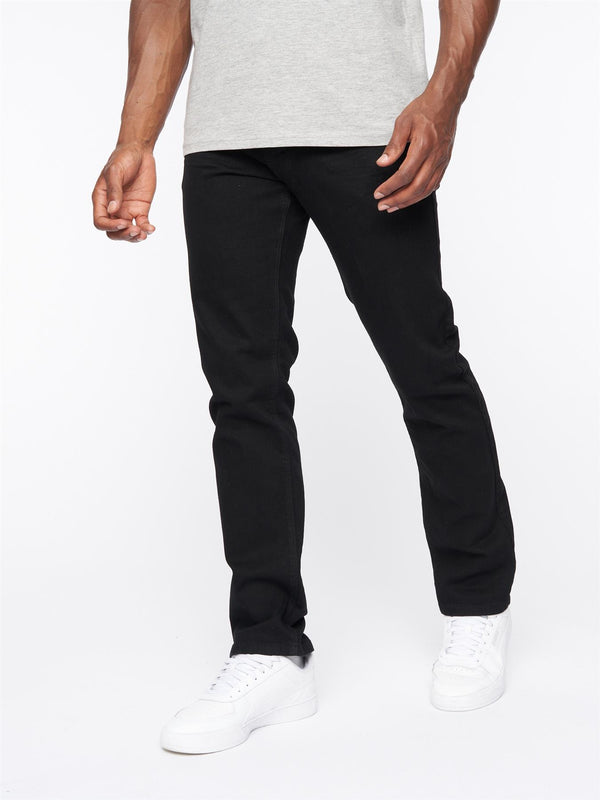 Crosshatch Cadman Straight Jeans Solid Black
