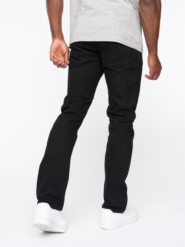 Crosshatch Cadman Straight Jeans Solid Black