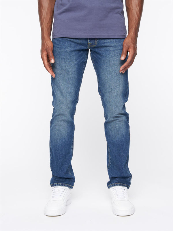 crosshatch Cadman Straight Jeans Stone Wash