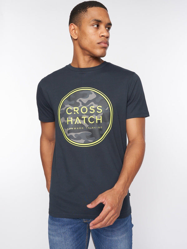 Crosshatch Camalar T-Shirt Navy