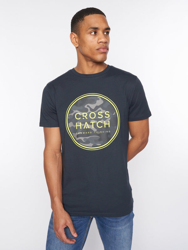 crosshatch Camalar T-Shirt Navy