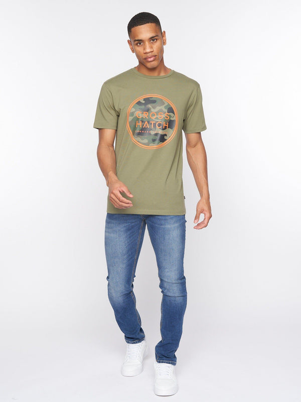 Crosshatch Camalar T-Shirt Olive