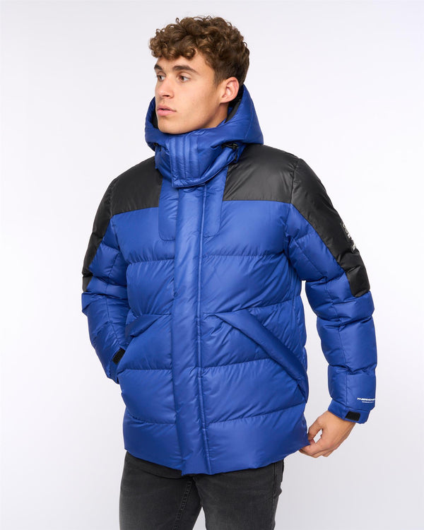 Crosshatch Camptor Panel Jacket Blue