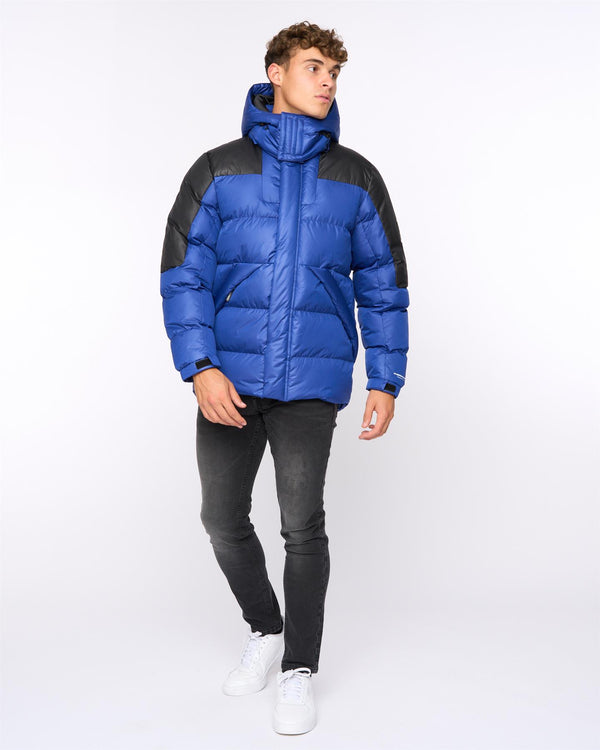 Crosshatch Camptor Panel Jacket Blue