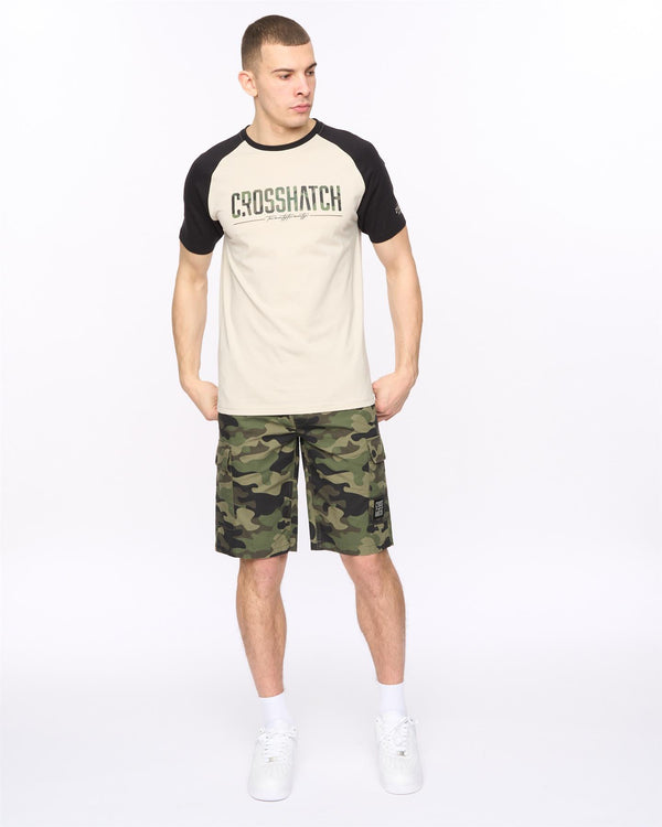 Crosshatch Camtort Camo Shorts Olive Camo
