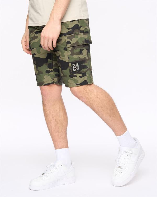 crosshatch Camtort Camo Shorts Olive Camo