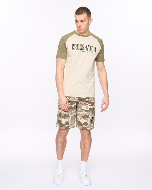 Crosshatch Camtort Camo Shorts Pebble