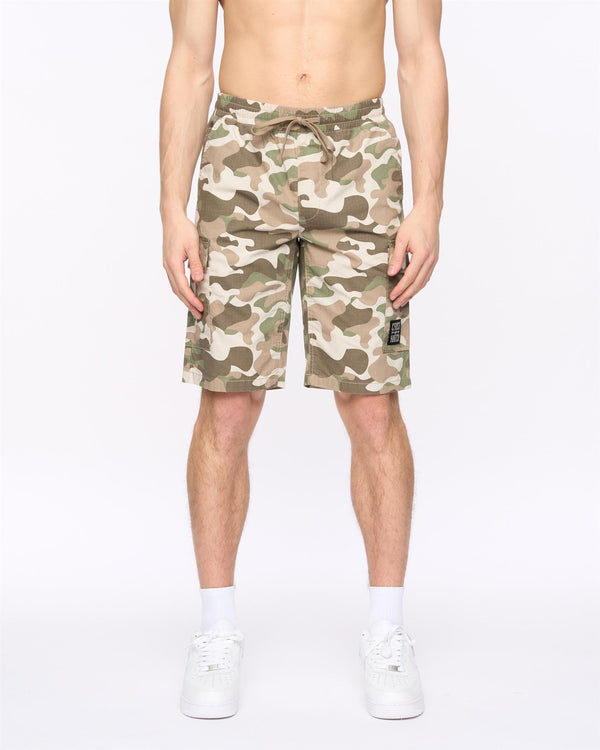 Crosshatch Camtort Camo Shorts Pebble