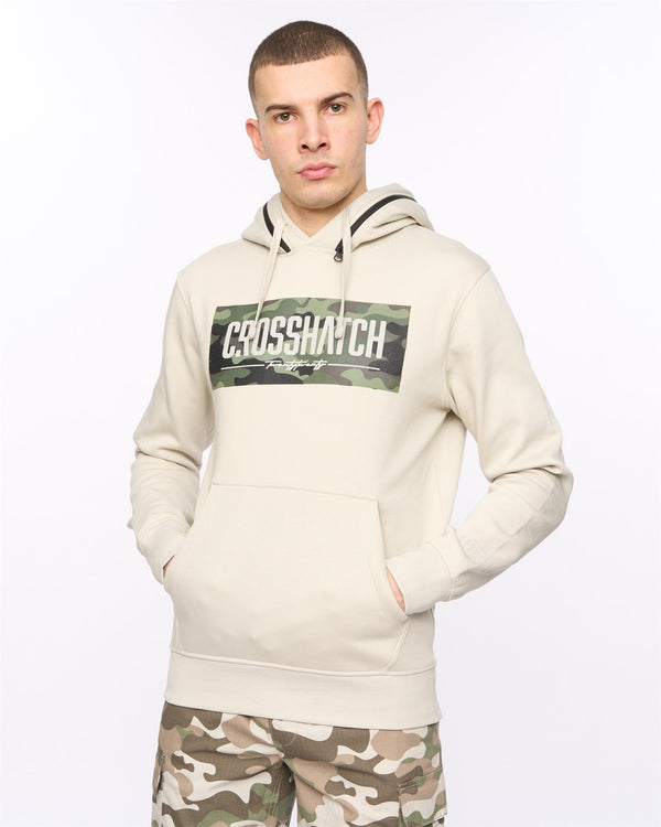 Crosshatch Camtort Hoodie Light Stone