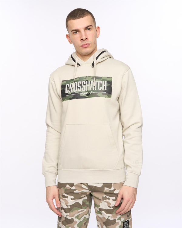 Crosshatch Camtort Hoodie Light Stone
