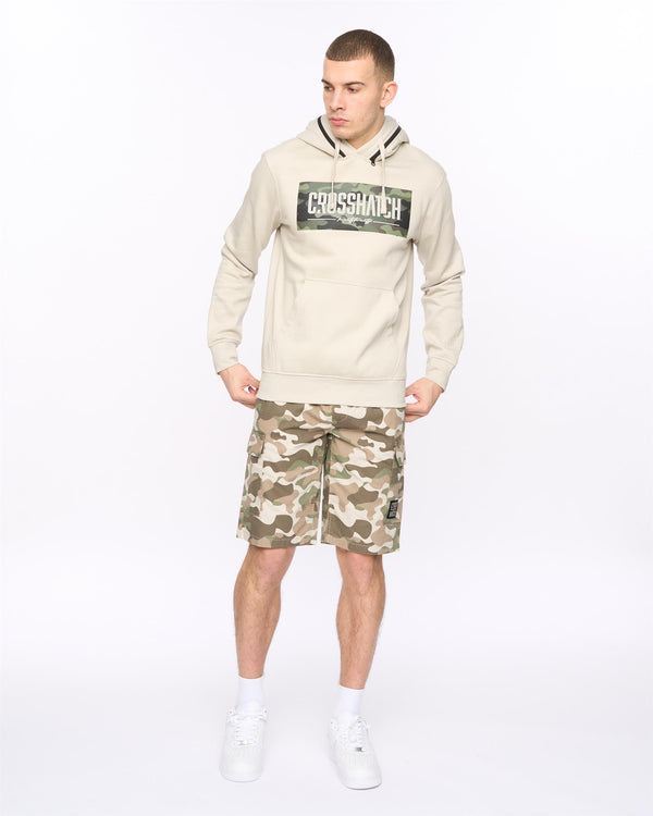 Crosshatch Camtort Hoodie Light Stone