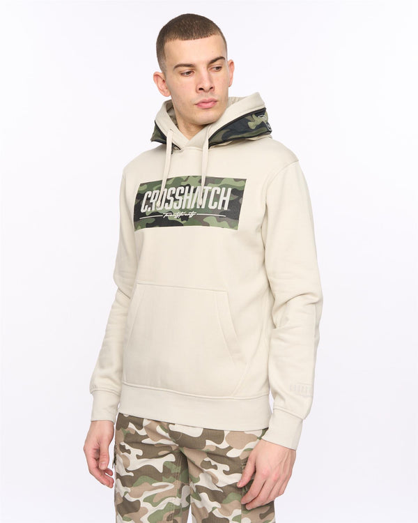 crosshatch Camtort Hoodie Light Stone