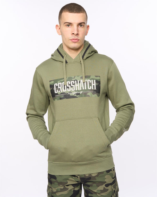 Crosshatch Camtort Hoodie Olive