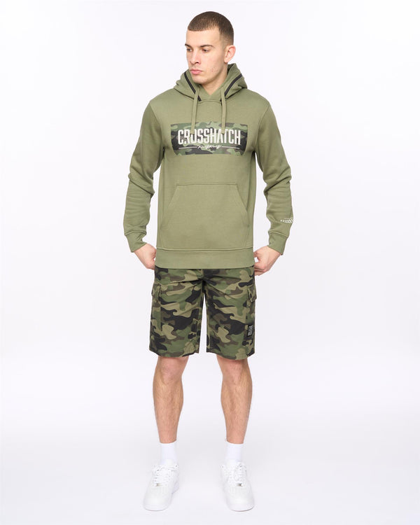 Crosshatch Camtort Hoodie Olive