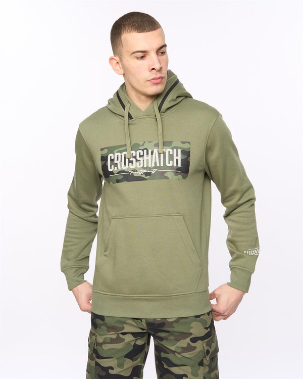 Crosshatch Camtort Hoodie Olive