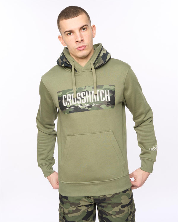 crosshatch Camtort Hoodie Olive