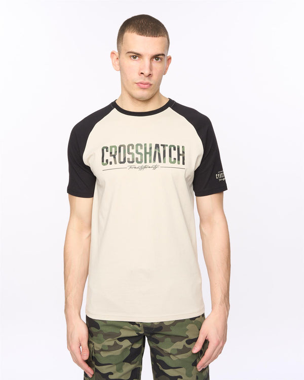 crosshatch Camtort T-Shirt Black/Stone