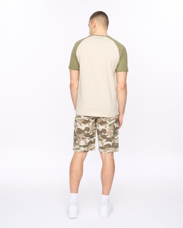 Crosshatch Camtort T-Shirt Olive/Stone