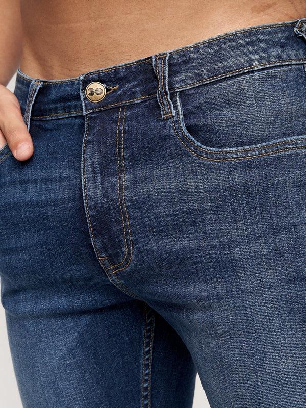 Crosshatch Carpenter Denim Shorts Dark Wash