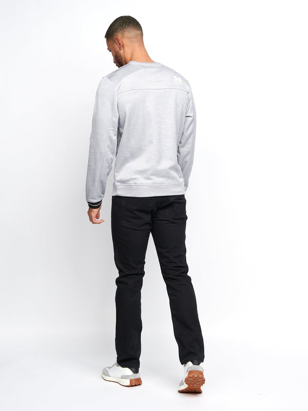 Crosshatch Catmoore Crew Tracktop Grey