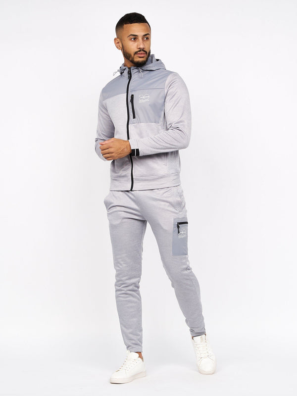 Crosshatch Catmoore Zip Thru Tracktop Grey