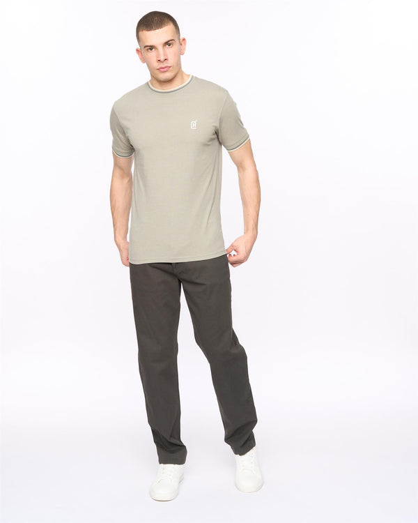 Crosshatch Chalford Baggy Chinos Anthracite