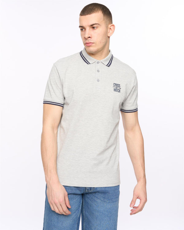 Crosshatch Changra Polo Grey Marl