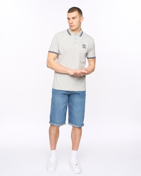 Crosshatch Changra Polo Grey Marl