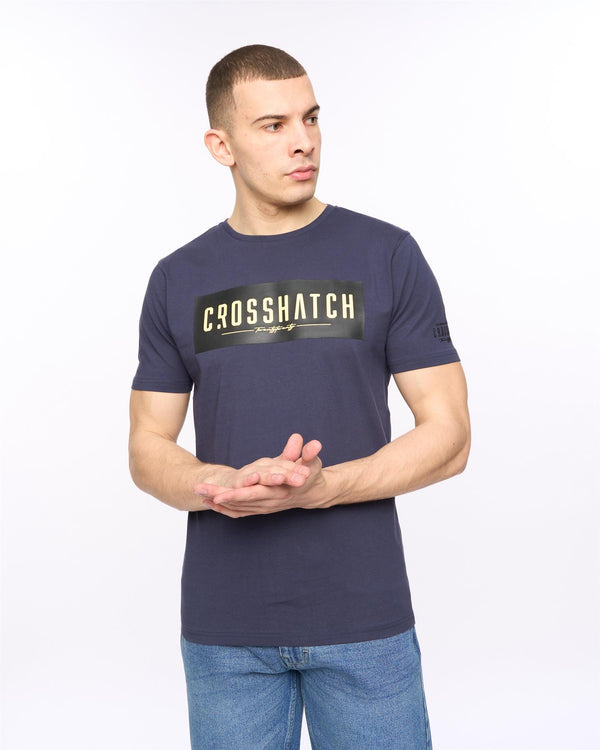 Crosshatch Changra T-Shirt Blue Night
