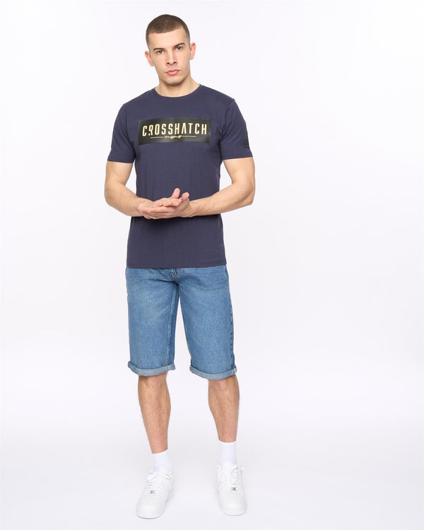 Crosshatch Changra T-Shirt Blue Night