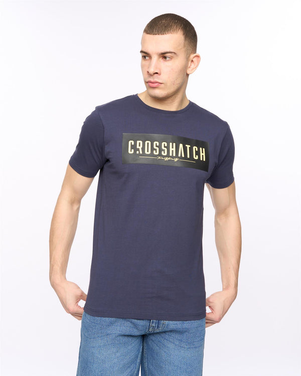 Crosshatch Changra T-Shirt Blue Night