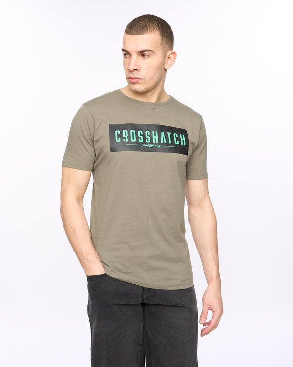 crosshatch Changra T-Shirt Dark Sage