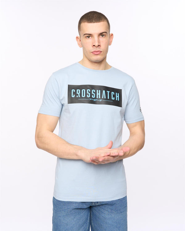 crosshatch Changra T-Shirt Light Blue