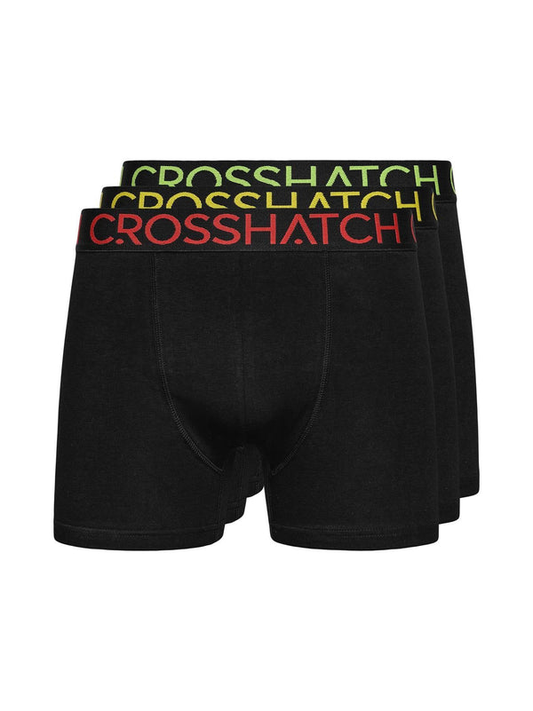 crosshatch Chasma Boxers 3pk Black