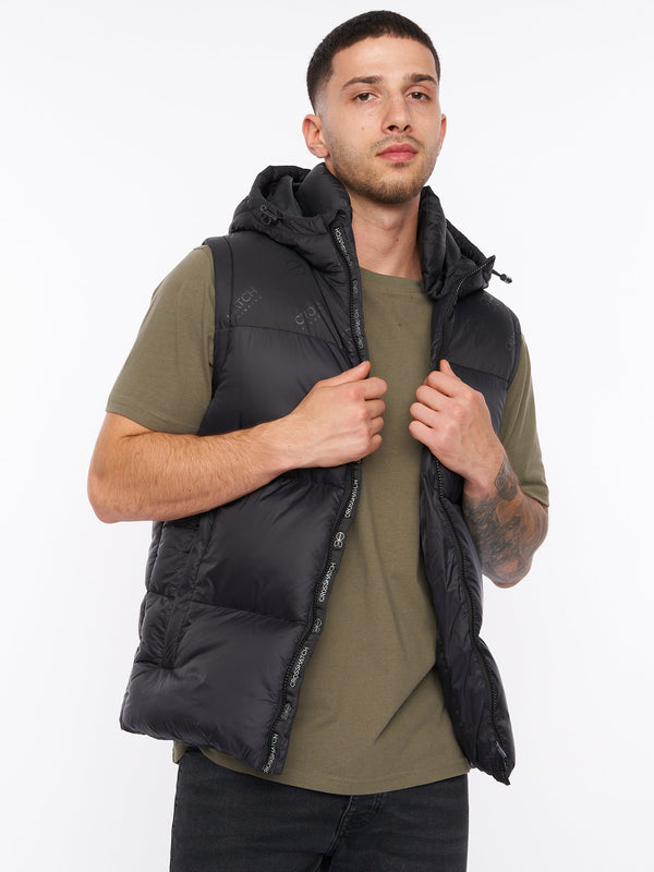 Crosshatch Chemerley Hooded Gilet Black