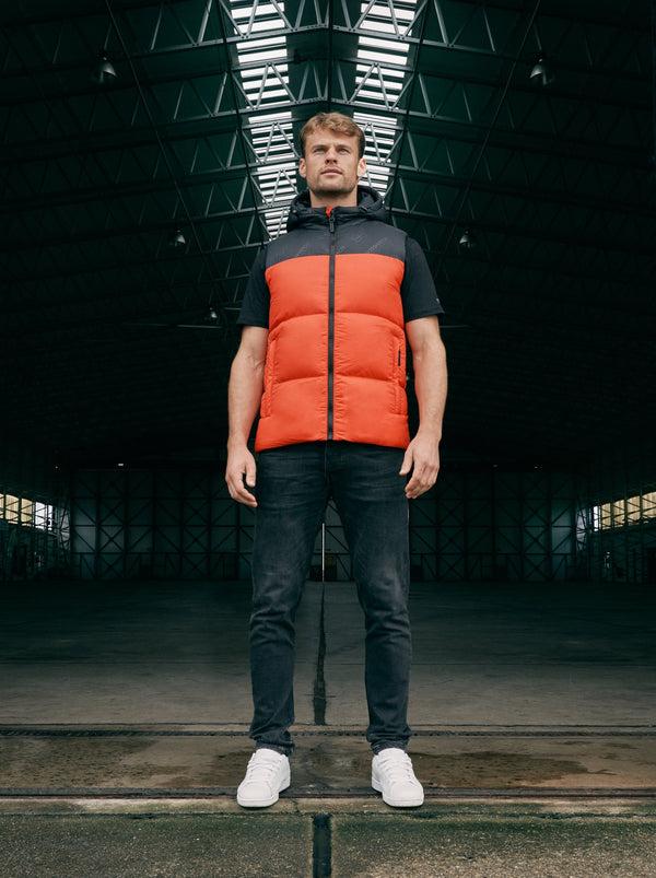 Crosshatch Chemerley Hooded Gilet Orange