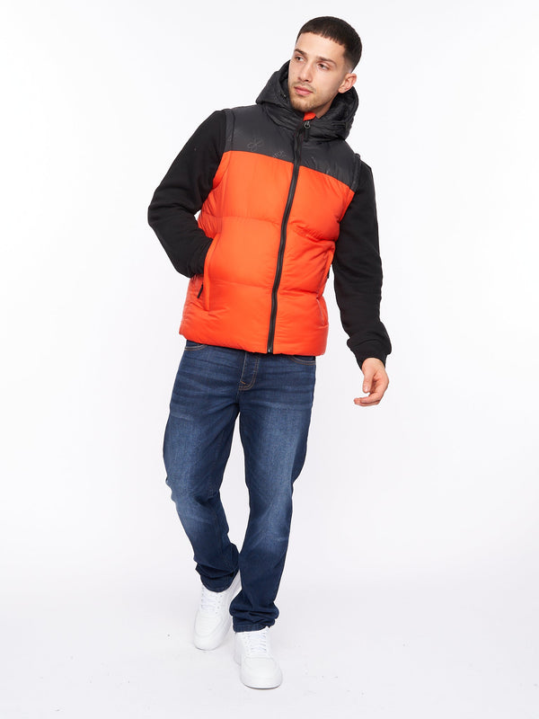 Crosshatch Chemerley Hooded Gilet Orange