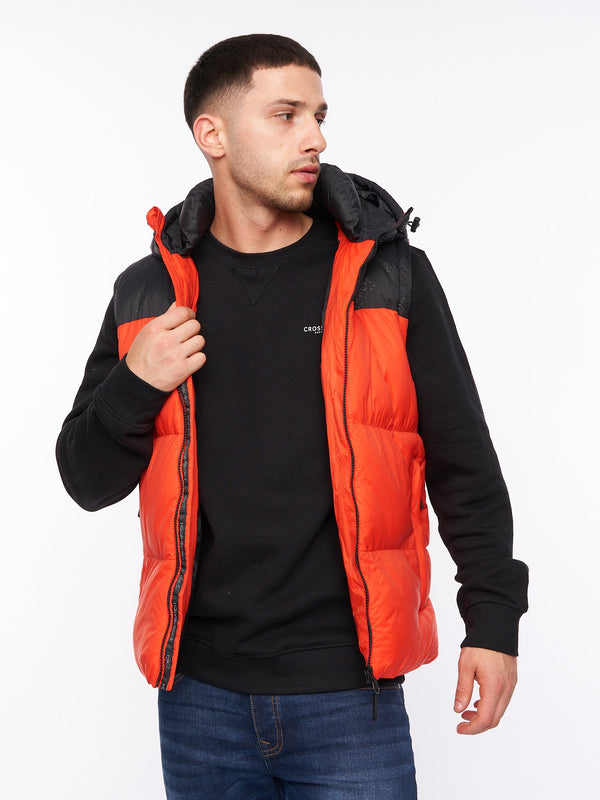 Crosshatch Chemerley Hooded Gilet Orange