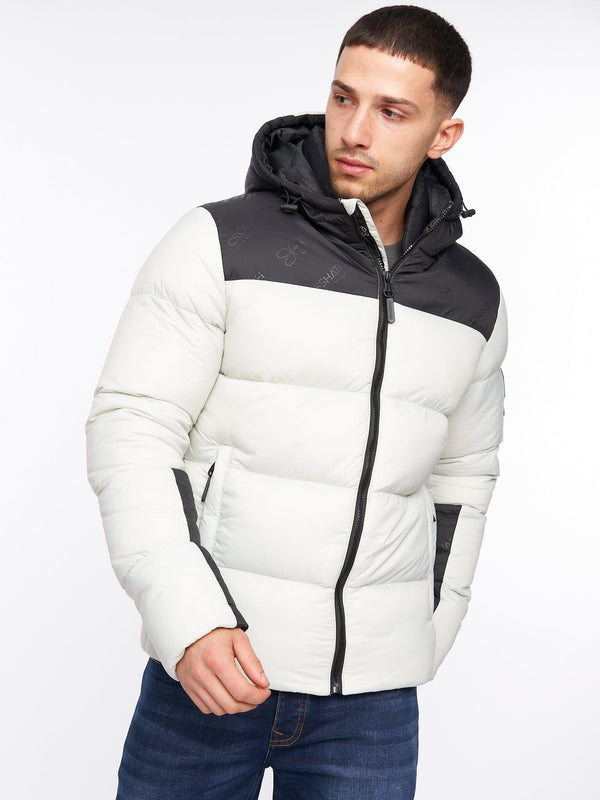 crosshatch Chemerley Hooded Jacket Putty