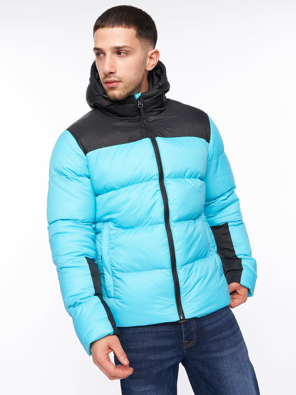 Crosshatch Chemerley Hooded Jacket Turquoise