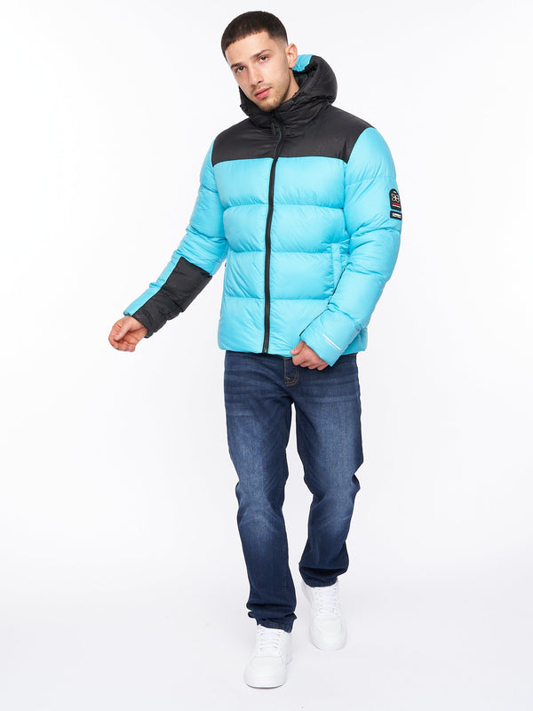 Crosshatch Chemerley Hooded Jacket Turquoise