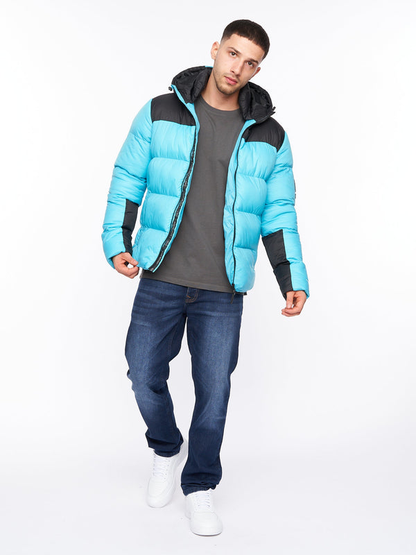 Crosshatch Chemerley Hooded Jacket Turquoise